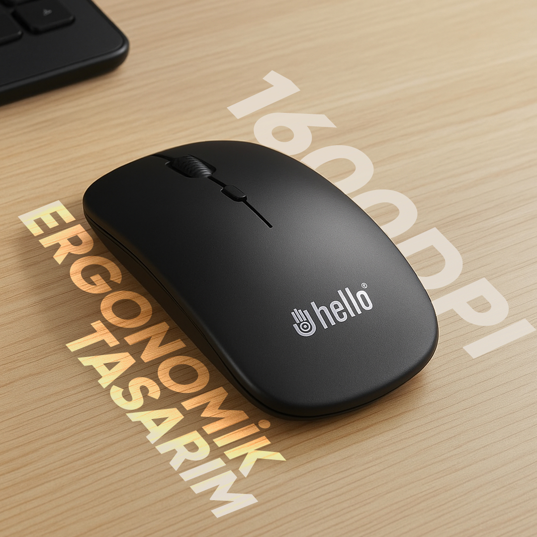 M2609-HELLO HL-19092 USB 2.4GHZ 1600DPI KABLOSUZ MOUSE